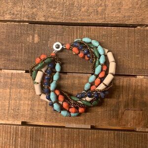 NWT 31 Bits Multi-Strand Recycled Paper Bead Bracelet